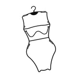Maxbell Swimsuit Hanger Bikini Swimwear Hanging Rack for Boutiques Window Beachwear Women Black