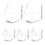 Maxbell 5x Acrylic Triangle Display Holder Small Collectibles for Bookshelf Tabletop 6x2.5cm