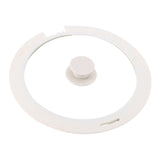 Maxbell Pot Lid Glass Cover Cookware Part Kitchen Pan Cover for Frying Pans Pots Wok White L