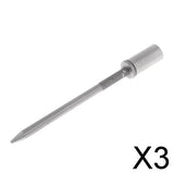 Maxbell 3xStainless Steel Fishing Rod Pole Stand Bracket Ground Insert Holder 15mm