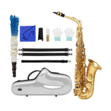 Maxbell E Flat Alto Saxophone Professional E Flat Brass Sax for Concert Players Gift