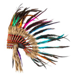 Maxbell Native American Headdress Halloween Handcrafted Artificial Feather Headpiece