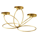 Maxbell Iron Art Candle Holder Elegant Tealight Holder for Party Bedroom Living Room Golden