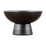 Maxbell Round Ceramic Flowerpot Floral Accessory for Indoor Outdoor TV Cabinet Patio Black