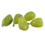 Maxbell 5pcs Gemstone Charms Pendants Jewelry Making Lemon Jade