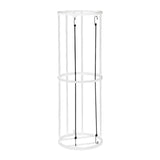 Maxbell Vertical Ball Rack Display Stand Ball Storage Rack for Kids Room Gyms School White 2 Layers