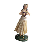 Maxbell Girl in Skirt Statue Artwork Resin Figurine with Base for Office Shelf Study Beige Standing