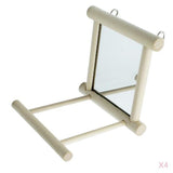 Maxbell 4 pcs Bird Swing Parrot Cage Toys Swing Hanging Play w/ Mirror Landing Perch