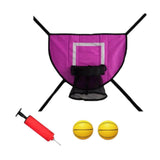 Maxbell Mini Trampoline Basketball Hoop Goal Game Easy Install Lightweight Backboard pink