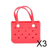 Maxbell 3xWashable Tote Bag Waterproof Handbag Organizer Fashion Summer Kids Beach Bag Red