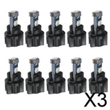 Maxbell 3x10 Pieces Car T5 3030 Instrument Panel 3LED Light for Twist Socket Red