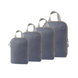 Maxbell 4Pcs Compression Storage Bags Luggage Packing Organizers for Outdoor Clothes Gray
