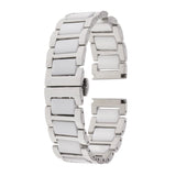 Stainless Steel Ceramic Links Watch Band Strap with Butterfly Buckle Clasp 1