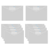 Maxbell 10 Pieces File Folder with Label Pocket for Bill Receipt Cards Business Trip white