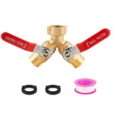 Hose Splitter 2 Way Outdoor Y Valve Water Tap Splitter for Patio Watering RV UK