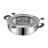 Maxbell Rotating Hotpot Pot Lifting Chafing Dish Basin for Dumpling Festival Camping A