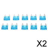 Maxbell 2x10 Pieces Mini 15A Blade Fuse Assortment Kit for Auto Car Truck Replacement