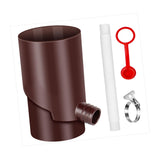 Maxbell Rain Water Collection System Downspout Diverter for Gardening Landscape Yard 8cm Brown