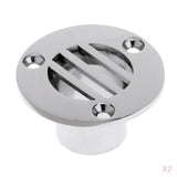2pcs 316 Stainless Steel Boat Yacht Deck Drain Scupper 45 x 25mm