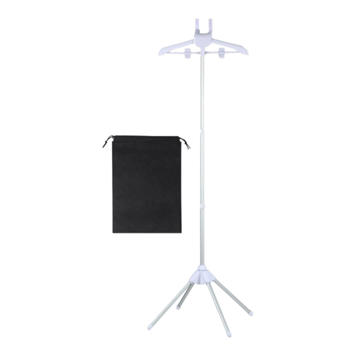 Maxbell Steamer Hanger Stand Adjustable Height Lightweight Space Saving Garment Rack white