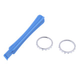 Maxbell High-end Chrome Thumbstick Accent Rings With Teardown Rod Tool for Xbox One Elite Controller Silver