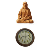 Maxbell Sacred Heart of Jesus Statue Catholic Figurine with Singing Bird Wall Clock