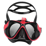 Maxbell Adult Scuba Diving Mask Camera Mount Swim Mask Free Diving Snorkeling Gear Red