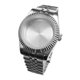 Maxbell Watch Case Shell Watch Band Versatile Direct Replaces for NH35 NH36 Movement 39MM No Clear Flat