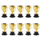 Maxbell 10Pcs Mini Award Trophies Cup Small Trophy for Appreciation Gifts Game Prize Gold