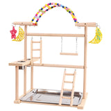 Maxbell Parrot Playstand with Ladder Parrot Bird Playground for Finch Conures Macaws