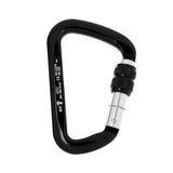 Maxbell 30KN 6720LB Aluminum Alloy D Shape Screw Locking Climbing Carabiner Black - Aladdin Shoppers