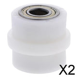 Maxbell 2xTensioner Wheel Motorcycle Chain Pulley Pit Dirt Roller Slider (Blue) White