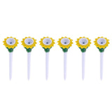 Maxbell 6 Pieces Durable Plastic & Rubber Golf Tees 80mm Cute Fruit Tees Sunflower - Aladdin Shoppers