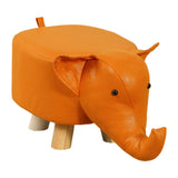 Maxbell Small Elephant Stool Doorstep Shoe Changing Stool for Hallway Patio Bathroom Orange