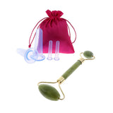 Maxbell 4pcs Silicone Anti Cellulite Massage Vacuum Cupping Cups Set + Jade Roller