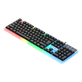 Maxbell Mechanical Gaming Keyboard PC Nonslip Women Men Waterproof USB Wired 104 Key BLack