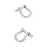 Maxbell 2pcs Marine Stainless Steel Chain Rigging Bow Shackle Captive Pins 6mm & 8mm