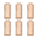 Maxbell 6x Glass Bud Vases Flower Arrangement Display for Office Living Room Kitchen Brown