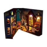 Maxbell 3D Wooden Miniature Dollhouse Kits Easy to Assemble Modern Bookends Ornament
