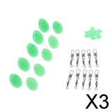 Maxbell 3x10 Pieces Bombarda Sbirolino Floating Trout Pose Fly Fishing Floats Green