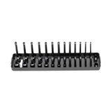 Maxbell Metric Socket Tray Rack Holder Storage Tool Organizer 1/4" 3/8" 1/2" Black