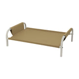 Cooling Elevated Dog Bed Metal Frame Pet Cot for Dogs Small Medium Dogs Cats Khaki
