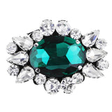 Maxbell Eye Shape Beads Rhinestone Applique Sew on Patch Clothes Accessories Green - Aladdin Shoppers