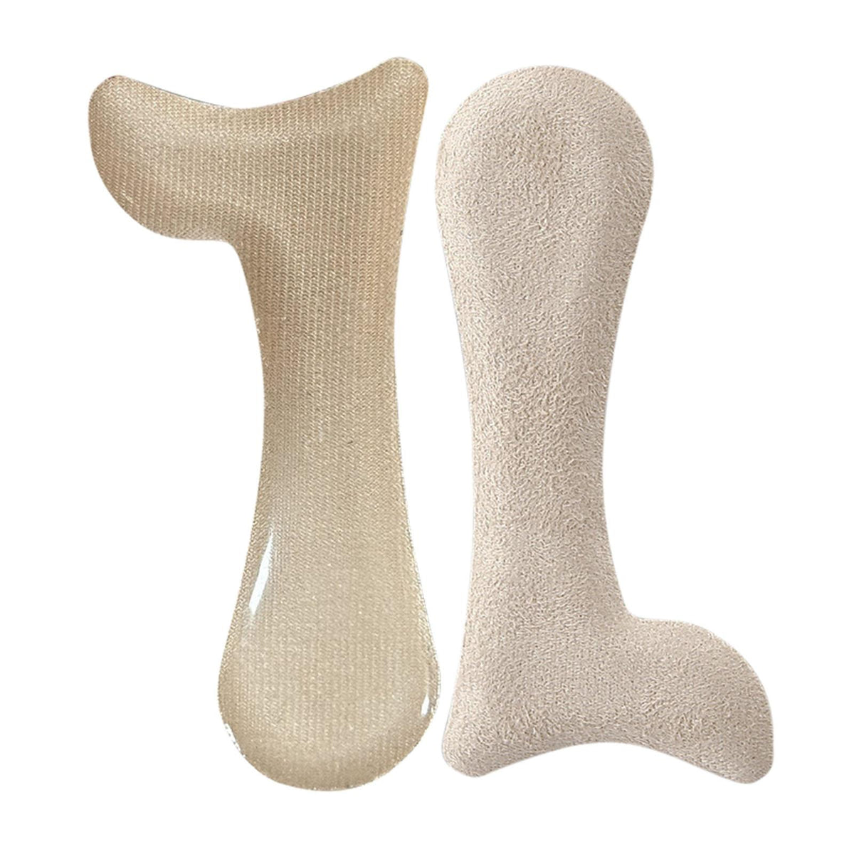 Maxbell 2 Pieces Arch Insoles Self Adhesive Universal Multifunction Gel Arch Support Velvet Apricot L