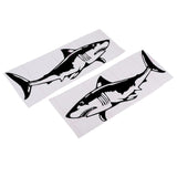 Maxbell 2 Pieces Shark Sticker Decal for Car Truck Kayak Fishing Boat Graphics Black - Aladdin Shoppers