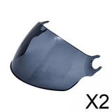 Maxbell 2xMotorcycle Helmets Visor Lens Sturdy Motorcycle Wind Cover Lens for LS2 Black