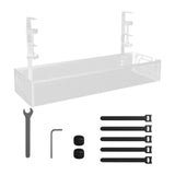 Maxbell Cable Management Tray Space Saving Desk Wire Management for Dorm Home Office white