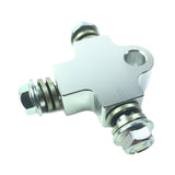Maxbell Brake Oil Hose Pipe Three Way Connector Front Double Disc Conversion Set Silver