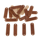Maxbell 20pcs PU Leather Label Sew On Labels With Holes Engraved Tag Accessories - Aladdin Shoppers