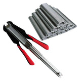 Hog Ring Pliers Manual C Typel Plier Tool with 2500pcs C Type Clips Hog Ring